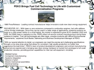 peko brings fuel cell technology to life with