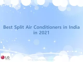 best split air conditioners in india in 2021
