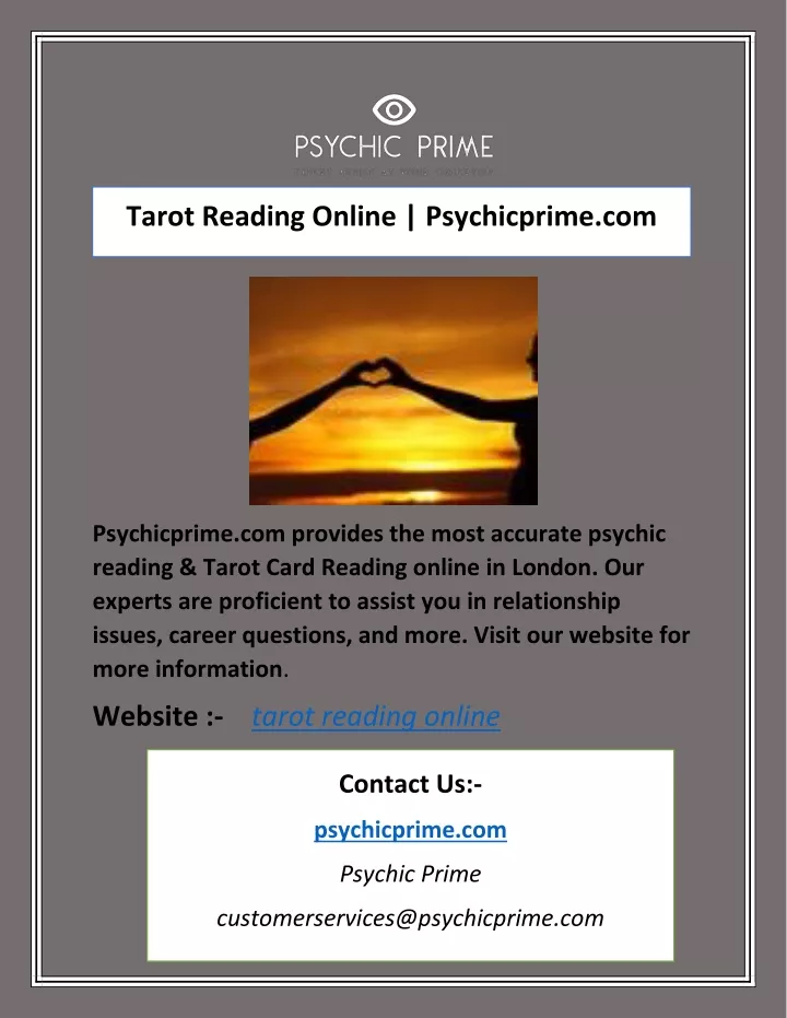 tarot reading online psychicprime com