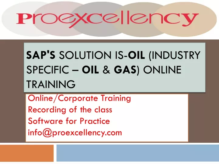 sap s solution is oil industry specific oil gas online training