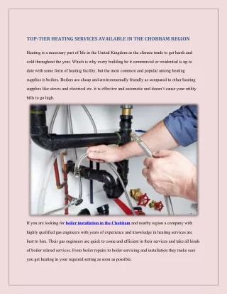 top tier heating services available