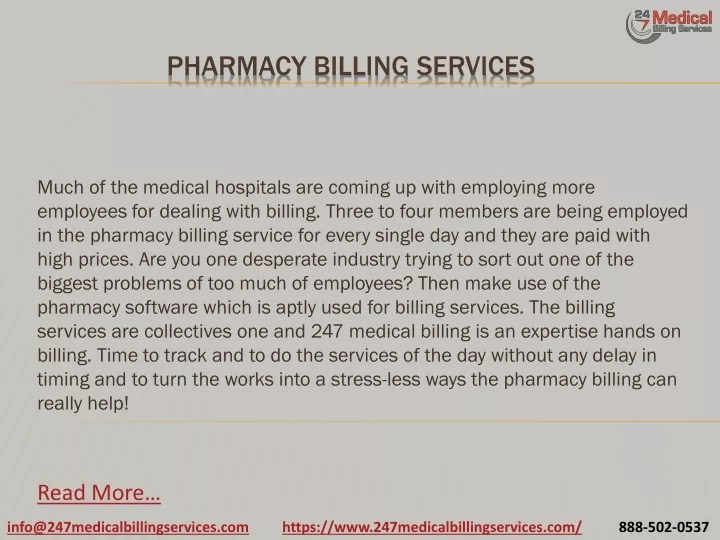 pharmacy billing services