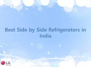 best side by side refrigerators in india