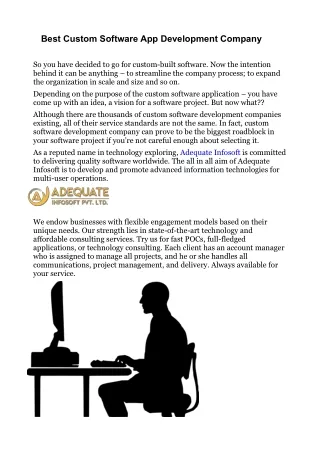 best custom software app development company