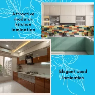 attractive modular kitchen lamination