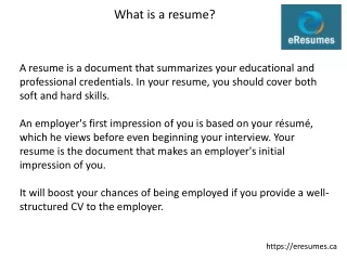 what is a resume