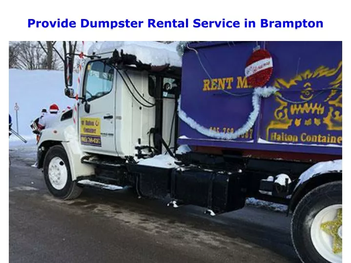 provide dumpster rental service in brampton