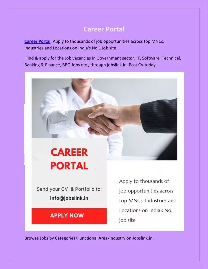 Ppt - Career Portal Powerpoint Presentation, Free Download - Id:10791681