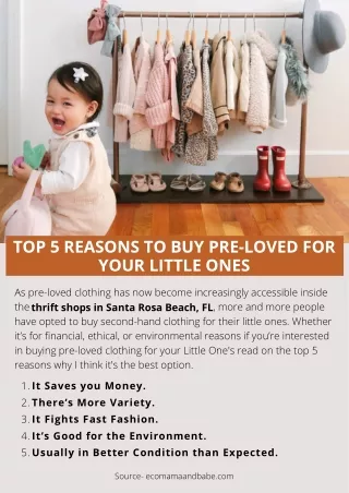 TOP 5 REASONS TO BUY PRE-LOVED FOR YOUR LITTLE ONES