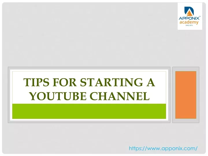 tips for starting a youtube channel