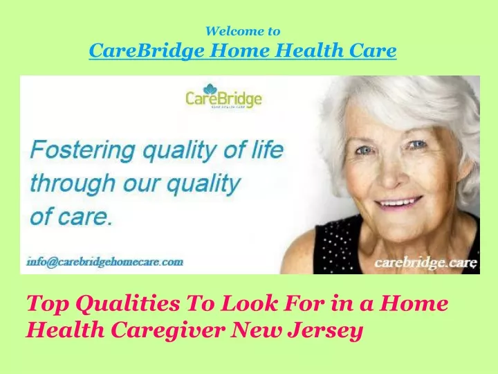 welcome to carebridge home health care