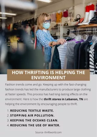 HOW THRIFTING IS HELPING THE ENVIRONMENT