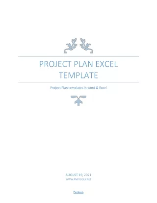 Project Plan Excel Template