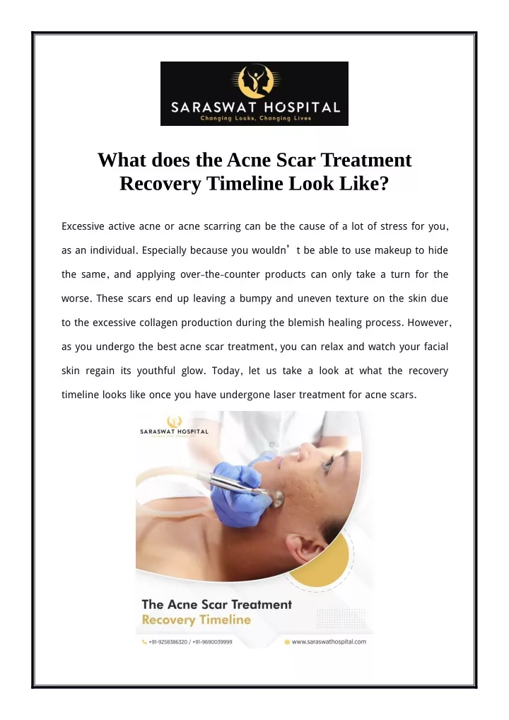 what does theacne scar treatment recovery