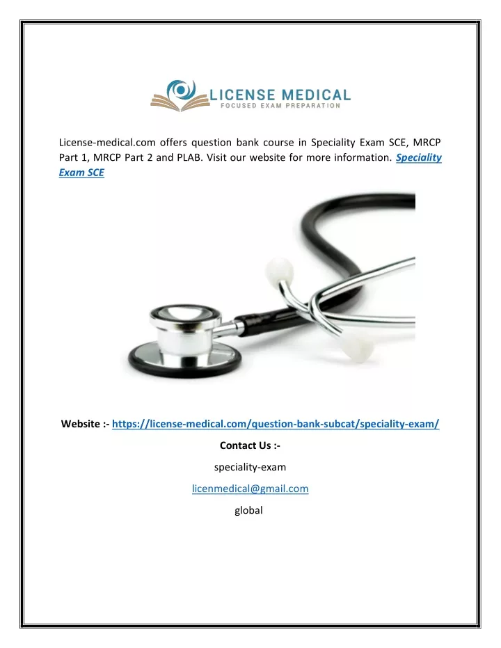 license medical com offers question bank course