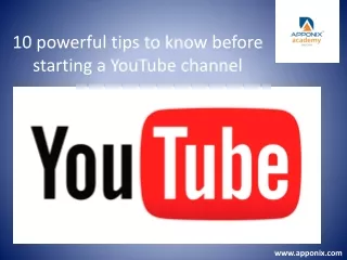 10 powerful tips to know before starting a YouTube channel
