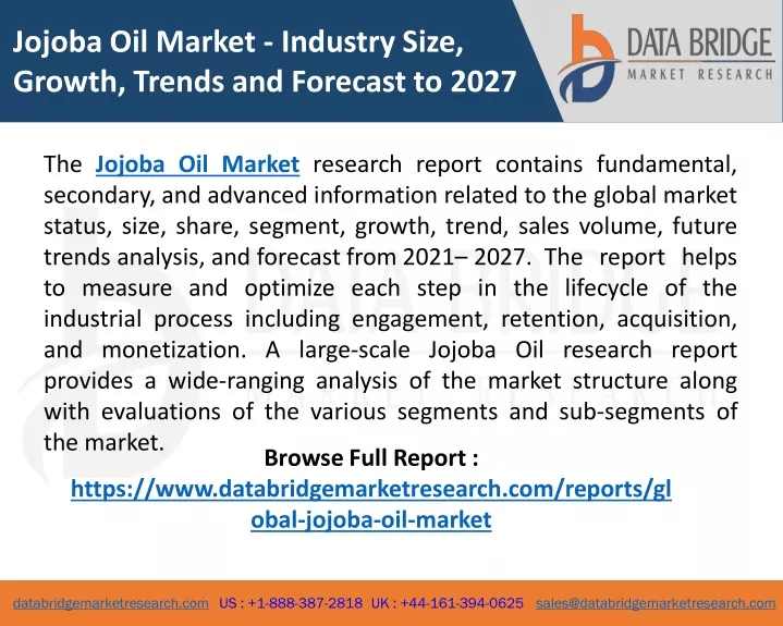 jojoba oil market industry size growth trends