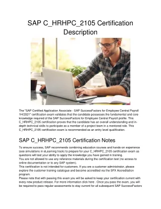 sap c hrhpc 2105 certification description