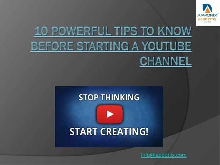 10 powerful tips to know before starting a youtube channel