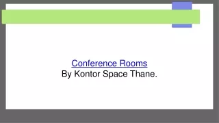 conference rooms by kontor space thane