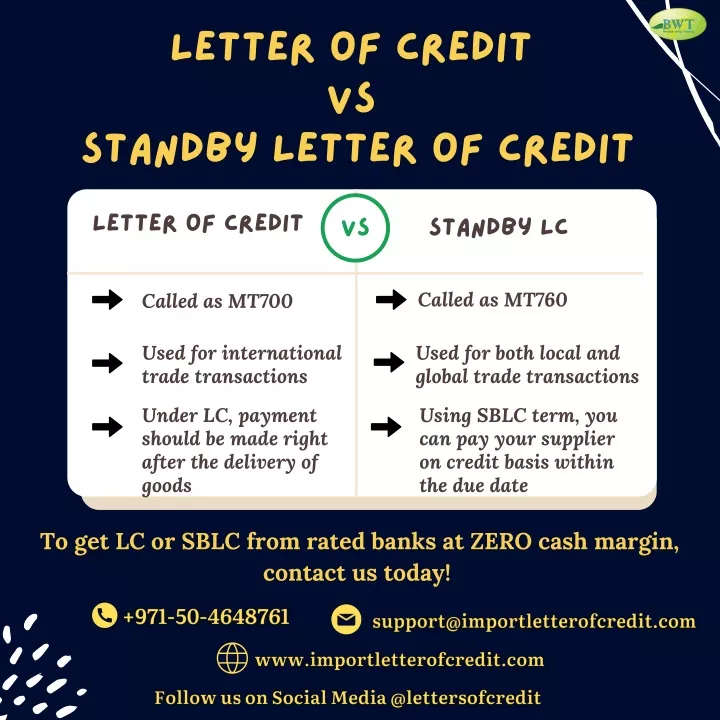 letter of credit vs standby letter of credit