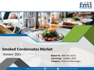 smoked condensates market october 2021