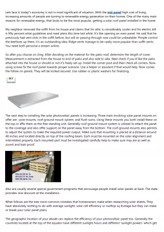 Thinking About Solar Electrical? You Should Read This