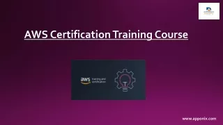 19 August ppt AWS Certification Training Course