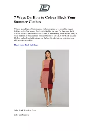 7 ways on how to colour block your summer clothes