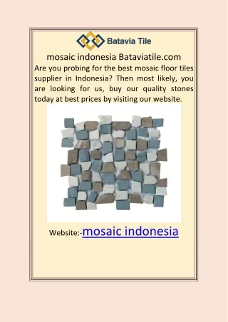 mosaic indonesia | Bataviatile.com