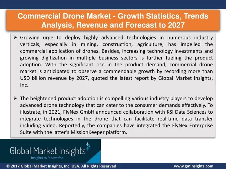 commercial drone market growth statistics trends