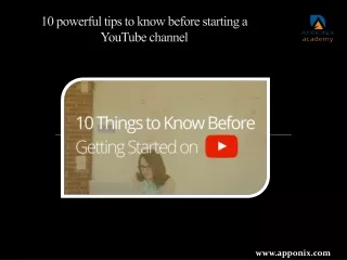 10 tips for starting utube channel
