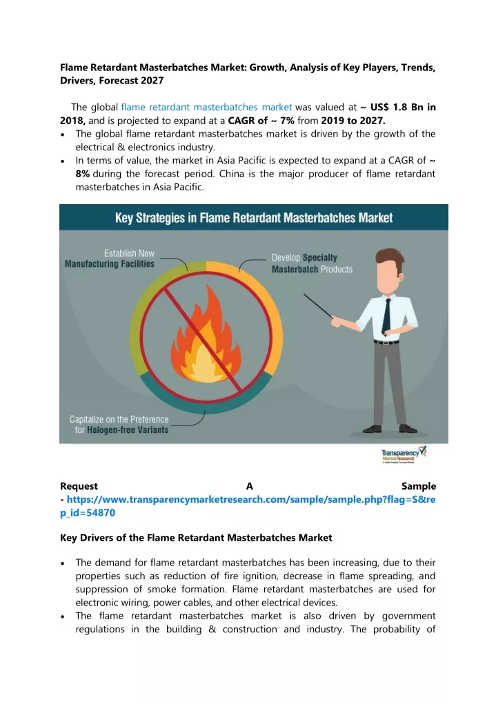 flame retardant masterbatches market growth