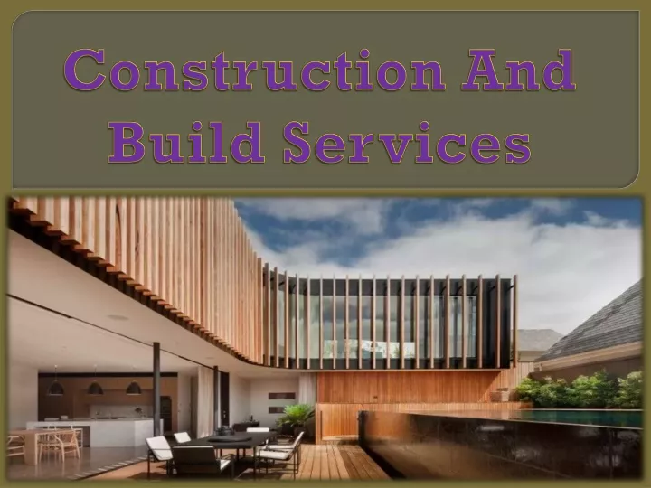 construction and build services
