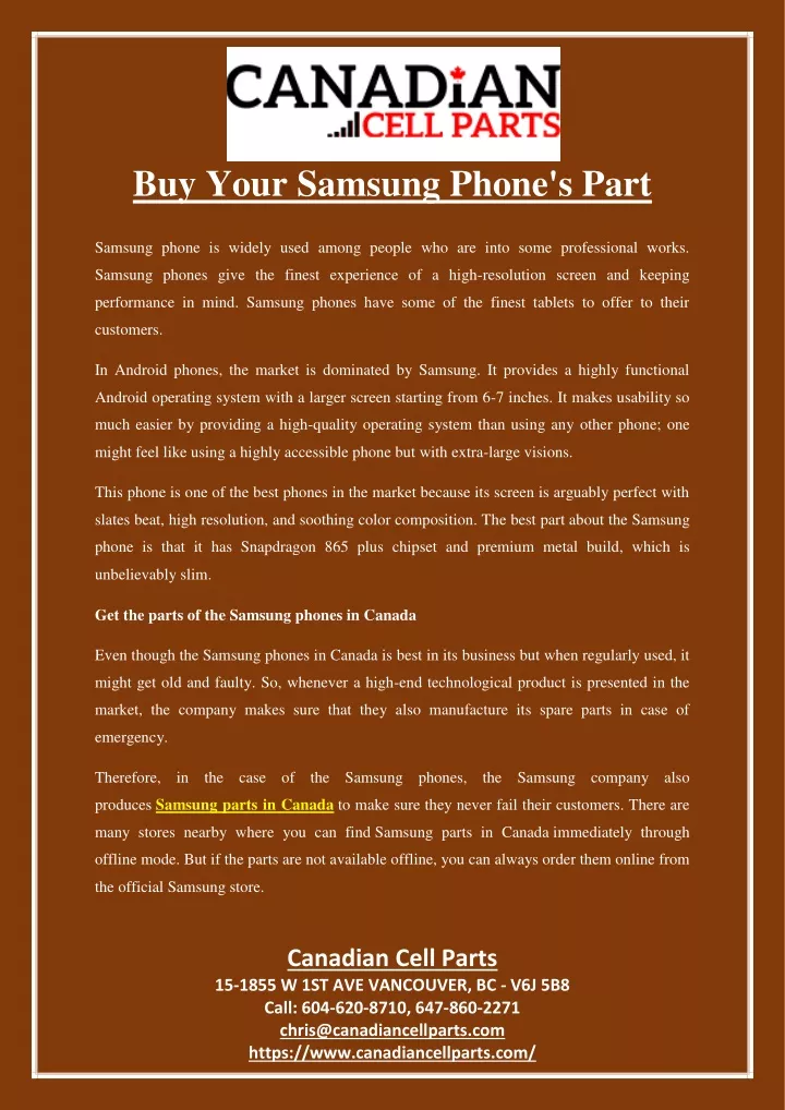 buy your samsung phone s part