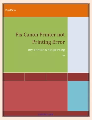 Fix Canon Printer not Printing Error