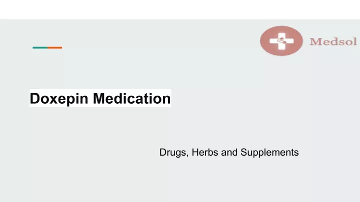 doxepin medication