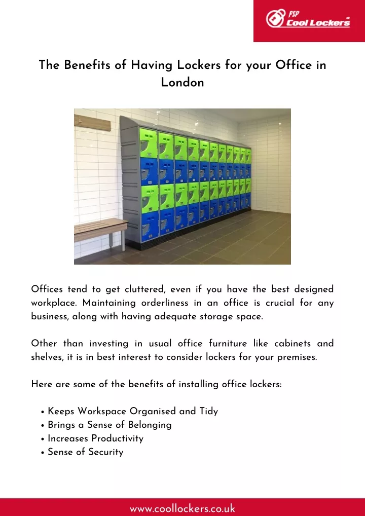 the benefits of having lockers for your office