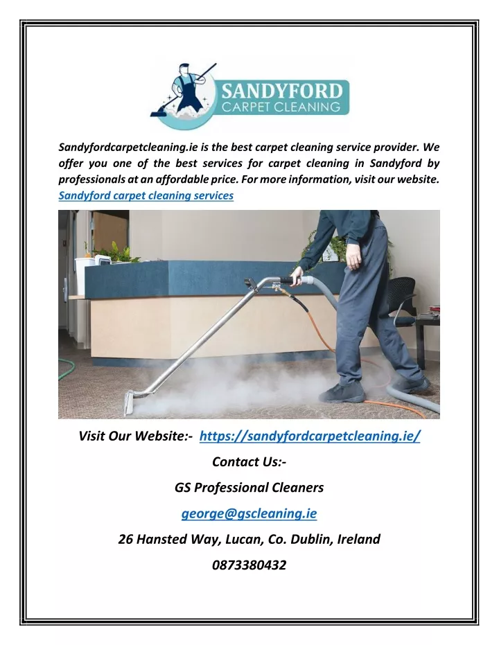 sandyfordcarpetcleaning ie is the best carpet