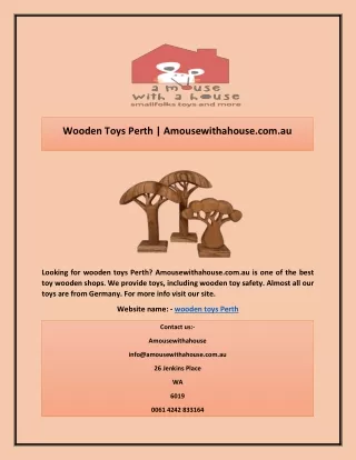Wooden Toys Perth | Amousewithahouse.com.au