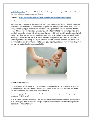 spells to fix marriage we at love magic spells