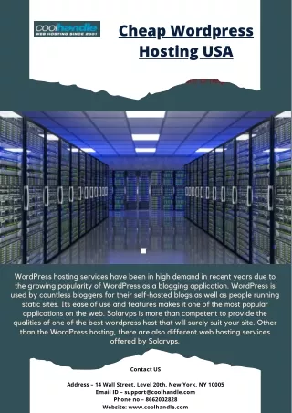 cheap wordpress hosting usa