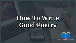 how to write good poetry