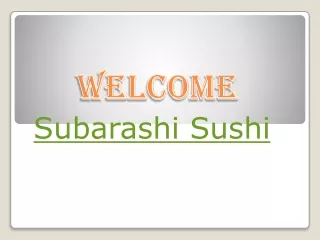 welcome