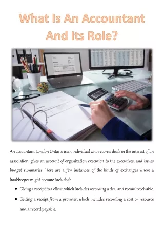 an accountant london ontario is an individual
