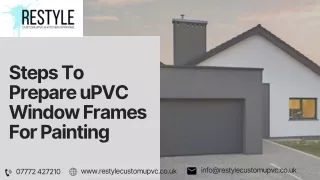 Steps to Prepare uPVC window Frames For Painting