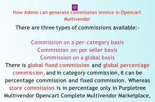 Opencart multivendor commission