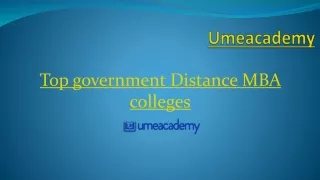 Top 10 Private MBA Distance colleges ppt