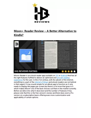 moon reader review a better alternative to kindle