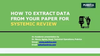 how to extract data from your paper for systemic review